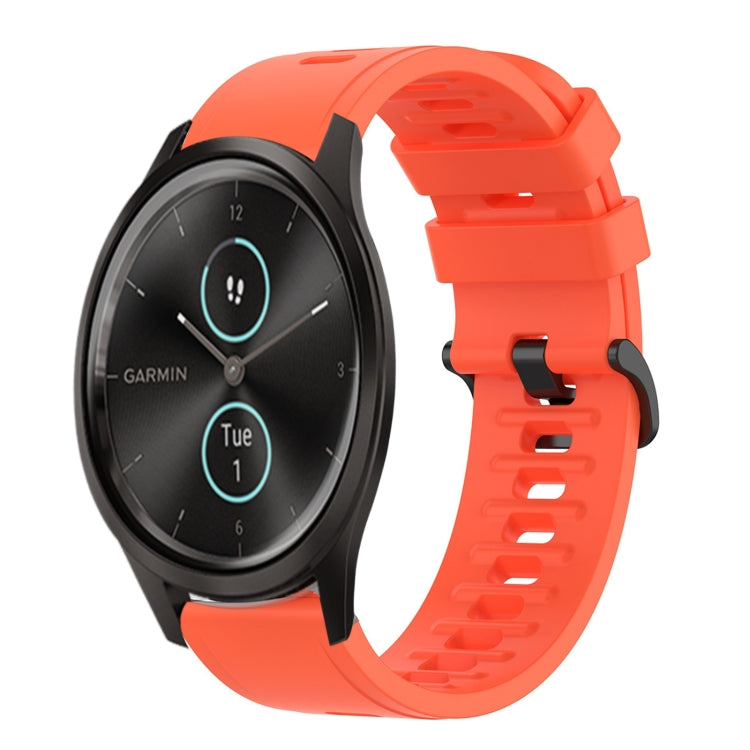20mm Solid Color Soft Silicone Watch Band, For Garmin Garminmove Style, For Garmin Forerunner 645 Music