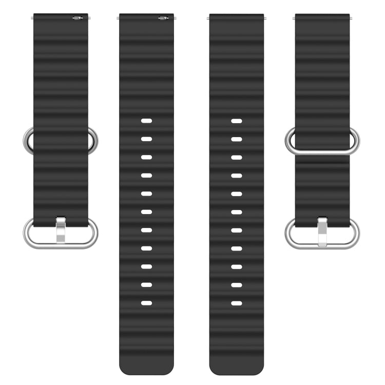 22mm Ocean Style Silicone Solid Color Watch Band, For Huawei Watch 3 Pro New