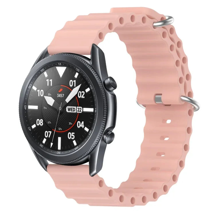 22mm Ocean Style Silicone Solid Color Watch Band, For Samsung Galaxy Watch3 45mm, For Samsung Galaxy Watch 46mm, For Samsung Gear S3 Classic, For Samsung Gear S3 Frontier