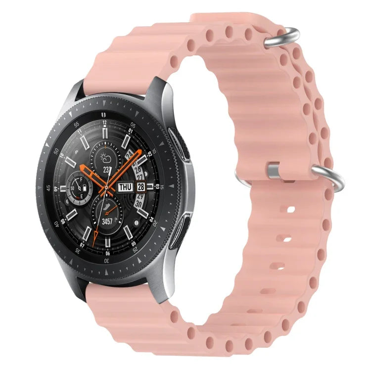 22mm Ocean Style Silicone Solid Color Watch Band, For Samsung Galaxy Watch3 45mm, For Samsung Galaxy Watch 46mm, For Samsung Gear S3 Classic, For Samsung Gear S3 Frontier
