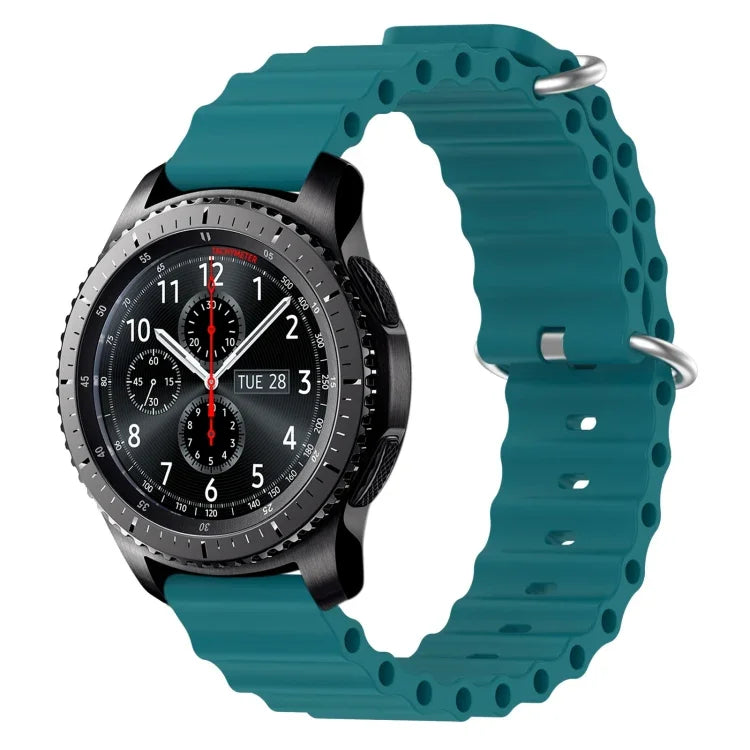 22mm Ocean Style Silicone Solid Color Watch Band, For Samsung Galaxy Watch3 45mm, For Samsung Galaxy Watch 46mm, For Samsung Gear S3 Classic, For Samsung Gear S3 Frontier