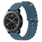 22mm Ocean Style Silicone Solid Color Watch Band, For Samsung Galaxy Watch3 45mm, For Samsung Galaxy Watch 46mm, For Samsung Gear S3 Classic, For Samsung Gear S3 Frontier