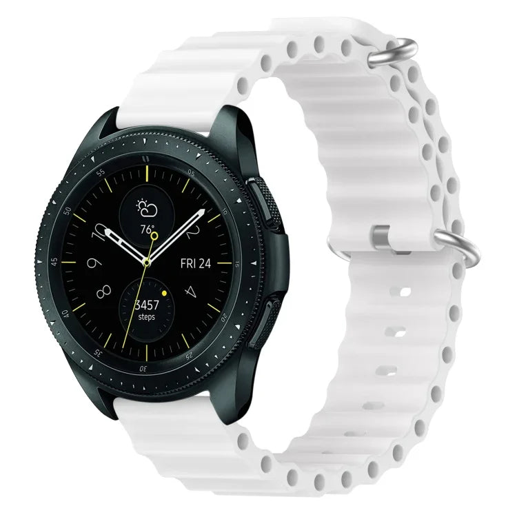 20mm Ocean Style Silicone Solid Color Watch Band, For Samsung Galaxy Watch Active 2 44mm, For Samsung Galaxy Watch 42mm