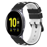22mm Two-Color Silicone Watch Band, For Samsung Galaxy Watch Active2 44mm, For Samsung Galaxy Watch 42mm