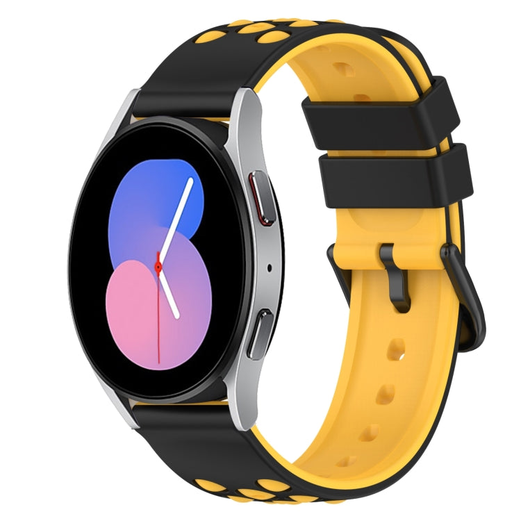 22mm Two-Color Silicone Watch Band, For Samsung Galaxy Watch Active2 44mm, For Samsung Galaxy Watch 42mm