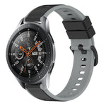 22mm Two-Color Silicone Watch Band, For Samsung Galaxy Watch3 45mm, For Samsung Galaxy Watch 46mm, For Samsung Gear S3 Classic, For Samsung Gear S3 Frontier