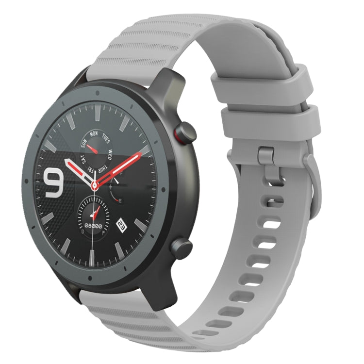22mm Wavy Dotted Solid-Color Silicone Watch Band, For Amazfit GTR 2, For Amazfit 3 Stratos, For Amazfit GTR 47mm