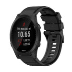 22mm Horizontal Texture Silicone Watch Band with Removal Tool, For Garmin Forerunner 955, For Garmin Forerunner 945, For Garmin Forerunner 935