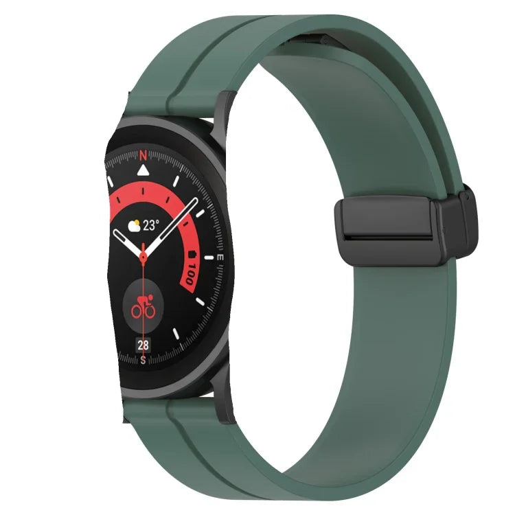 20mm Solid Color Magnetic Clasp Silicone Watch Band, For Samsung Galaxy Watch Active2 44mm, For Samsung Galaxy Watch 42mm