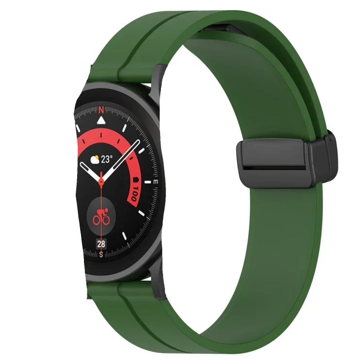 20mm Solid Color Magnetic Clasp Silicone Watch Band, For Samsung Galaxy Watch Active2 44mm, For Samsung Galaxy Watch 42mm