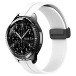 22mm Solid Color Magnetic Clasp Silicone Watch Band, For Samsung Galaxy Watch3 45mm, For Samsung Galaxy Watch 46mm, For Samsung Gear S3 Classic, For Samsung Gear S3 Frontier