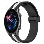 22mm Folding Magnetic Clasp Silicone Watch Band, For Amazfit GTR 4, For Amazfit GTR 3, For Amazfit GTR 3 Pro, For Amazfit GTR 2e
