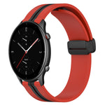 22mm Folding Magnetic Clasp Silicone Watch Band, For Amazfit GTR 4, For Amazfit GTR 3, For Amazfit GTR 3 Pro, For Amazfit GTR 2e