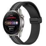 22mm Folding Magnetic Clasp Silicone Watch Band, For Huawei Watch 3 Pro New
