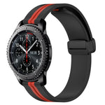 22mm Folding Magnetic Clasp Silicone Watch Band, For Samsung Galaxy Watch3 45mm, For Samsung Galaxy Watch 46mm, For Samsung Gear S3 Classic, For Samsung Gear S3 Frontier