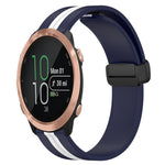 20mm Folding Magnetic Clasp Silicone Watch Band, For Garmin Garminmove Style, For Garmin Forerunner 645 Music, For Garmin Forerunner Sq2, For Garmin Forerunner Sq2 Music