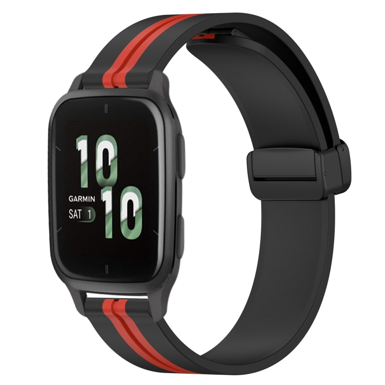 20mm Folding Magnetic Clasp Silicone Watch Band, For Garmin Garminmove Style, For Garmin Forerunner 645 Music, For Garmin Forerunner Sq2, For Garmin Forerunner Sq2 Music