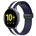 20mm Folding Magnetic Clasp Silicone Watch Band, For Samsung Galaxy Watch Active 2 40mm, For Samsung Galaxy Watch Active 2 44mm, For Samsung Galaxy Watch 42mm