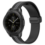 20mm Folding Magnetic Clasp Silicone Watch Band, For Samsung Galaxy Watch Active 2 40mm, For Samsung Galaxy Watch Active 2 44mm, For Samsung Galaxy Watch 42mm