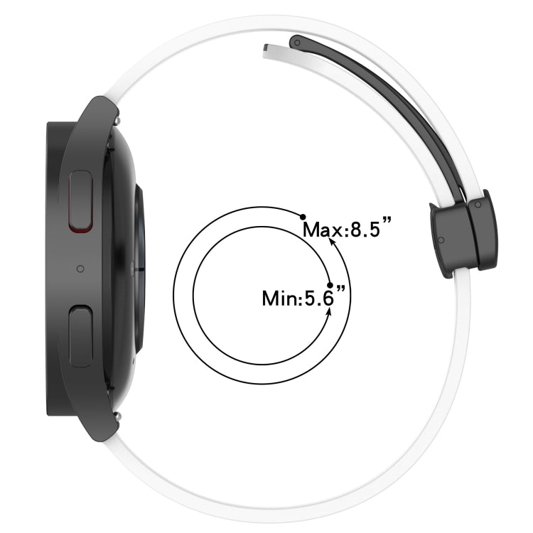 20mm Folding Magnetic Clasp Silicone Watch Band, For Honor Watch ES, For Honor MagicWatch2 42mm