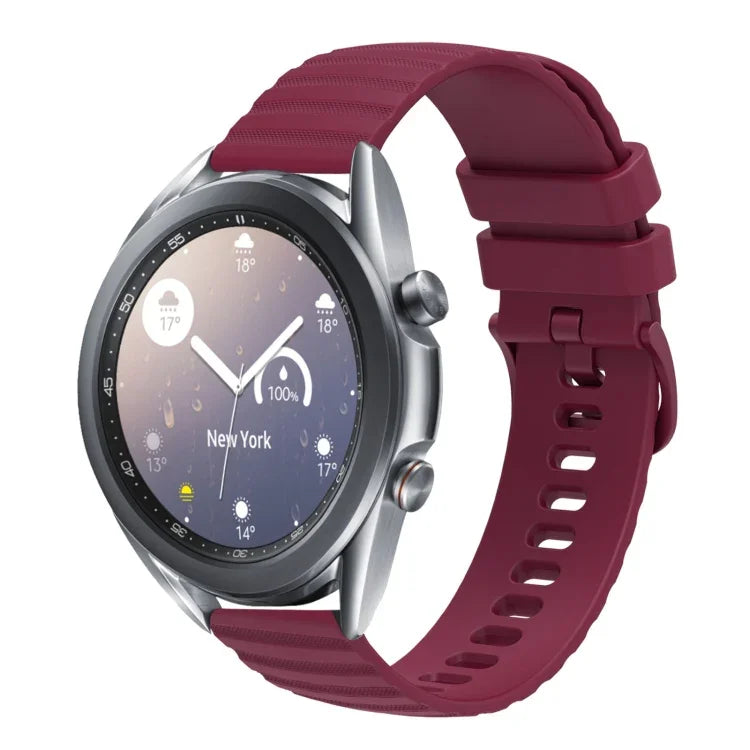22mm Wavy Dot Pattern Solid Color Silicone Watch Band, For Samsung Galaxy Watch3 45mm, For Samsung Galaxy Watch 46mm, For Samsung Gear S3 Classic, For Samsung Gear S3 Frontier
