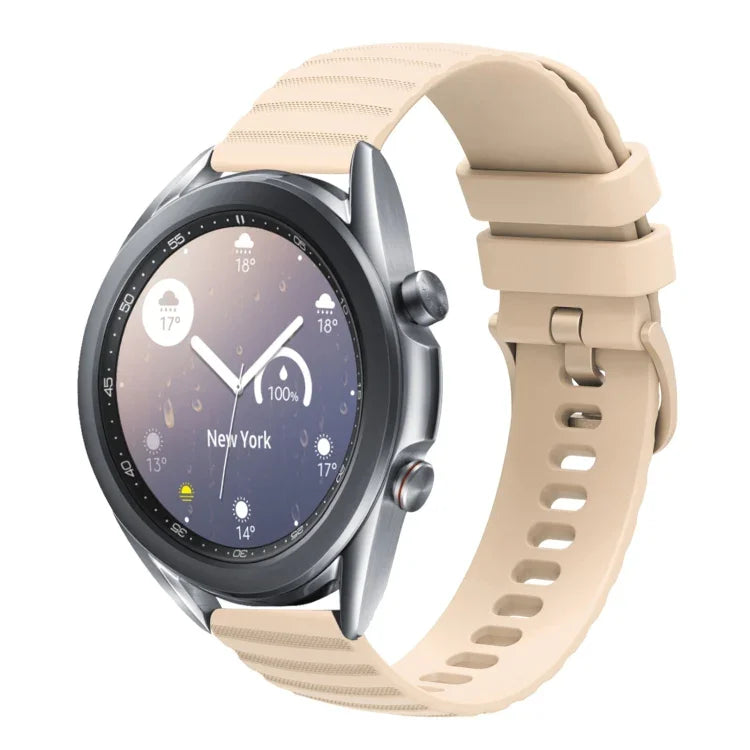 22mm Wavy Dot Pattern Solid Color Silicone Watch Band, For Samsung Galaxy Watch3 45mm, For Samsung Galaxy Watch 46mm, For Samsung Gear S3 Classic, For Samsung Gear S3 Frontier