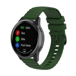 22mm Wavy Dot Pattern Solid Color Silicone Watch Band, For Samsung Galaxy Watch3 45mm, For Samsung Galaxy Watch 46mm, For Samsung Gear S3 Classic, For Samsung Gear S3 Frontier