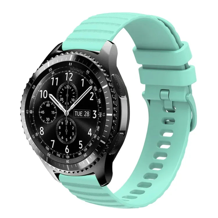 22mm Wavy Dot Pattern Solid Color Silicone Watch Band, For Samsung Galaxy Watch3 45mm, For Samsung Galaxy Watch 46mm, For Samsung Gear S3 Classic, For Samsung Gear S3 Frontier