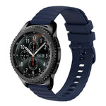 22mm Wavy Dot Pattern Solid Color Silicone Watch Band, For Samsung Galaxy Watch3 45mm, For Samsung Galaxy Watch 46mm, For Samsung Gear S3 Classic, For Samsung Gear S3 Frontier