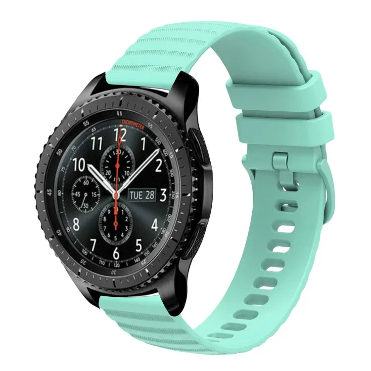 22mm Wavy Dot Pattern Solid Color Silicone Watch Band, For Samsung Galaxy Watch3 45mm, For Samsung Galaxy Watch 46mm, For Samsung Gear S3 Classic, For Samsung Gear S3 Frontier
