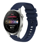 22mm Wavy Dot Pattern Solid Color Silicone Watch Band, For Huawei Watch 3 Pro New