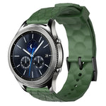 22mm Football Pattern Solid Color Silicone Watch Band, For Samsung Galaxy Watch3 45mm, For Samsung Galaxy Watch 46mm, For Samsung Gear S3 Classic, For Samsung Gear S3 Frontier