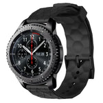 22mm Football Pattern Solid Color Silicone Watch Band, For Samsung Galaxy Watch3 45mm, For Samsung Galaxy Watch 46mm, For Samsung Gear S3 Classic, For Samsung Gear S3 Frontier