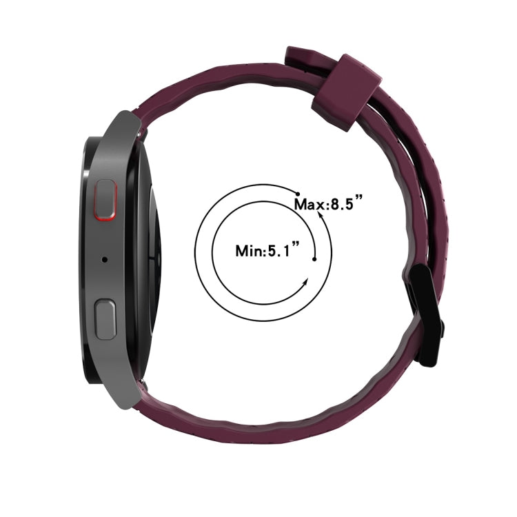 Curved Texture Silicone Watch Band, For Samsung Galaxy Watch 5 44mm, For Samsung Galaxy Watch 5 40mm, For Samsung Galaxy Watch 5 Pro 45mm