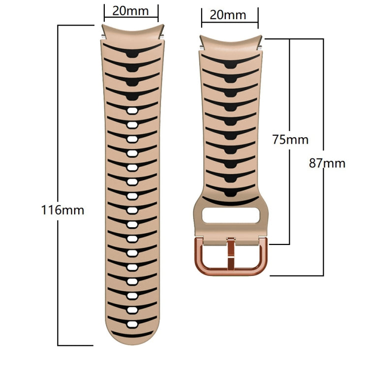 Curved Texture Silicone Watch Band, For Samsung Galaxy Watch 5 44mm, For Samsung Galaxy Watch 5 40mm, For Samsung Galaxy Watch 5 Pro 45mm