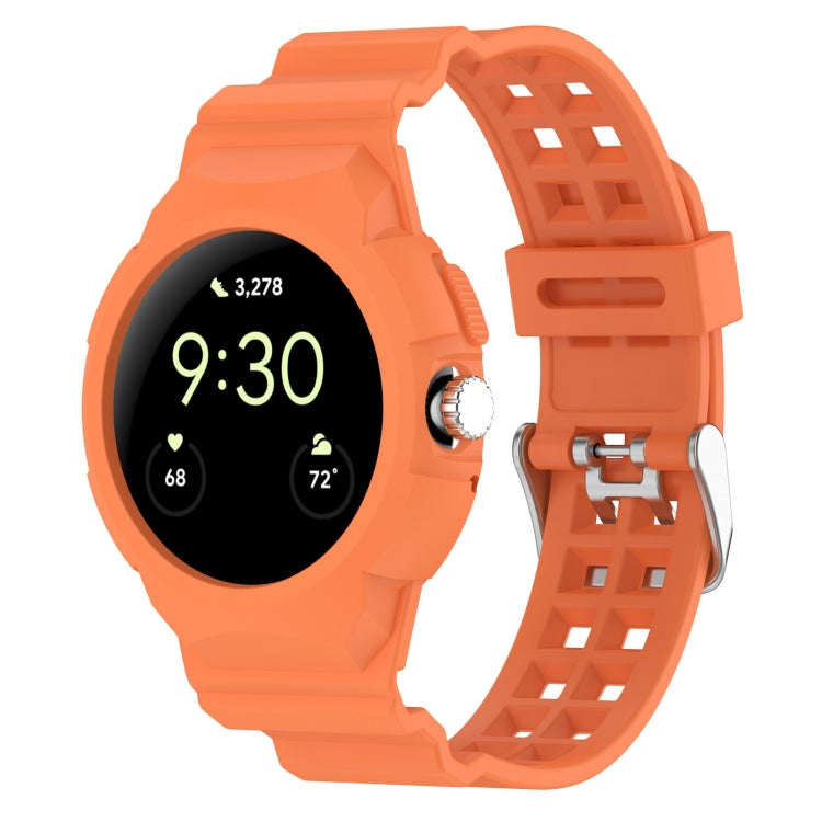Integrated Fully Enclosed Silicone Watch Band, For Google Pixel Watch