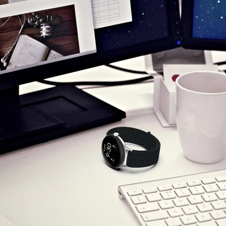 Nylon Weave Watch Band, For Google Pixel Watch 4 / 3 / 2 / 1 41mm