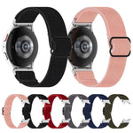 Nylon Stretch Black Buckle Watch Band, For Samsung Galaxy Watch 5 Pro 45mm, For Samsung Galaxy Watch 5 44mm, For Samsung Galaxy Watch 5 40mm, For Samsung Galaxy Watch 4 44mm, For Samsung Galaxy Watch 4 40mm, For Samsung Galaxy Watch 4 Classic 42mm     ...
