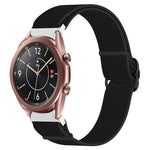 Nylon Stretch Black Buckle Watch Band, For Samsung Galaxy Watch 5 Pro 45mm, For Samsung Galaxy Watch 5 44mm, For Samsung Galaxy Watch 5 40mm, For Samsung Galaxy Watch 4 44mm, For Samsung Galaxy Watch 4 40mm, For Samsung Galaxy Watch 4 Classic 42mm     ...