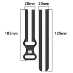20mm Butterfly Buckle Two-Color Silicone Watch Band, For Amazfit Pop