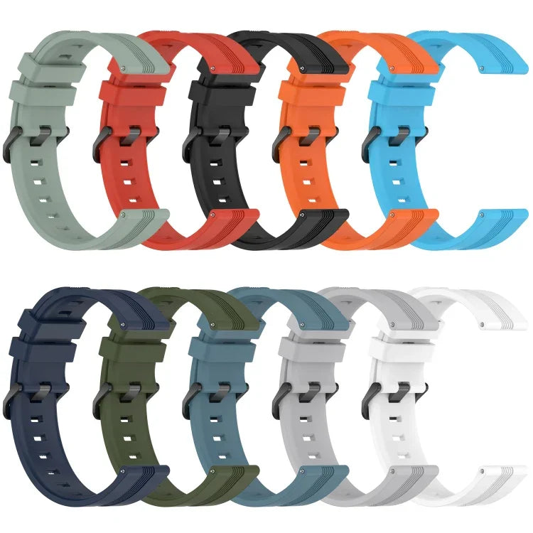 22mm Concave Striped Slicone Watch Band, For Samsung Galaxy Watch3 45mm, For Samsung Galaxy Watch 46mm, For Samsung Gear S3 Classic, For Samsung Gear S3 Frontier