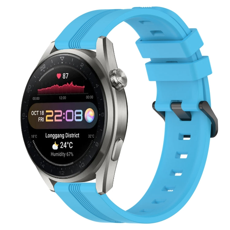 22mm Concave Striped Slicone Watch Band, For Huawei Watch GT Runner, For Huawei Watch 3, For Huawei Watch 3 Pro, For Huawei GT2 Pro