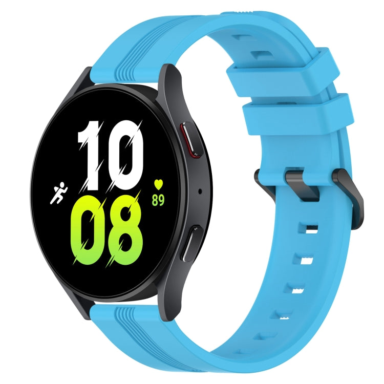 20mm Concave Striped Slicone Watch Band, For Samsung Galaxy Watch5 44mm, For Samsung Galaxy Watch 6 Classic 47mm, For Samsung Galaxy Watch5 40mm, For Samsung Galaxy Watch5 Pro 45mm