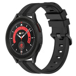 20mm Concave Striped Slicone Watch Band, For Samsung Galaxy Watch5 44mm, For Samsung Galaxy Watch 6 Classic 47mm, For Samsung Galaxy Watch5 40mm, For Samsung Galaxy Watch5 Pro 45mm