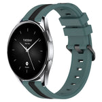 22mm Vertical Two-Color Silicone Watch Band, For Xiaomi MI Watch S2 42mm, For Xiaomi MI Watch S2 46mm