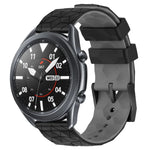22mm Football Pattern Two-Color Silicone Watch Band, For Samsung Galaxy Watch3 45mm, For Samsung Galaxy Watch 46mm, For Samsung Gear S3 Classic, For Samsung Gear S3 Frontier