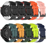20mm Football Texture Two-Color Silicone Watch Band, For Amazfit Pop