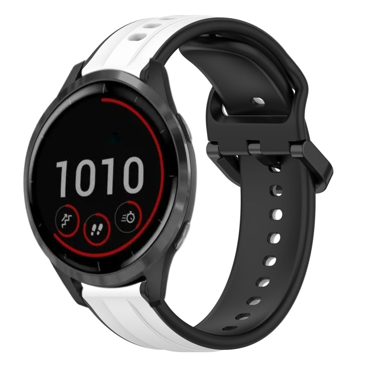 22mm Convex Loop Two-Color Silicone Watch Band, For Garmin Vivoactive4