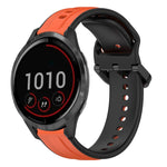 22mm Convex Loop Two-Color Silicone Watch Band, For Garmin Vivoactive4