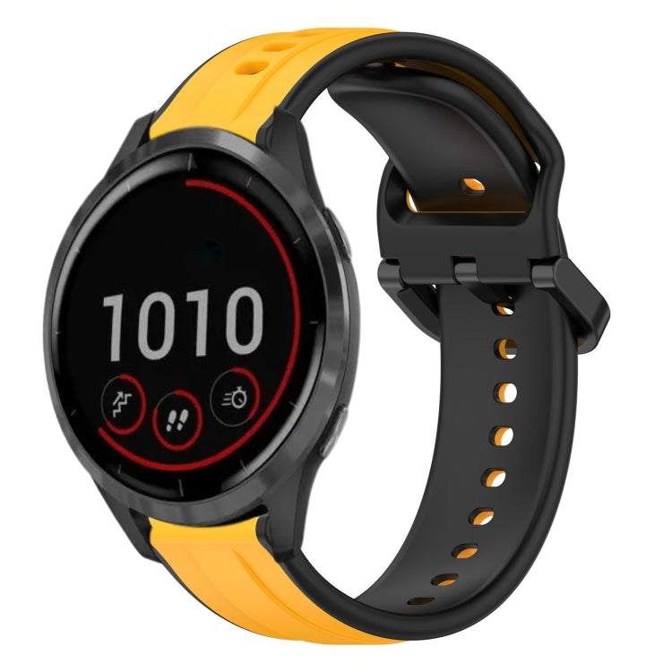 22mm Convex Loop Two-Color Silicone Watch Band, For Garmin Vivoactive4